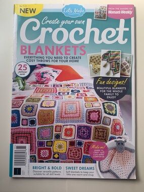 CROCHET BLANKETS Pattern Book 25 Designs Throws Afghans
